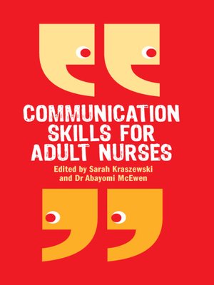 cover image of Communication Skills For Adult Nurses